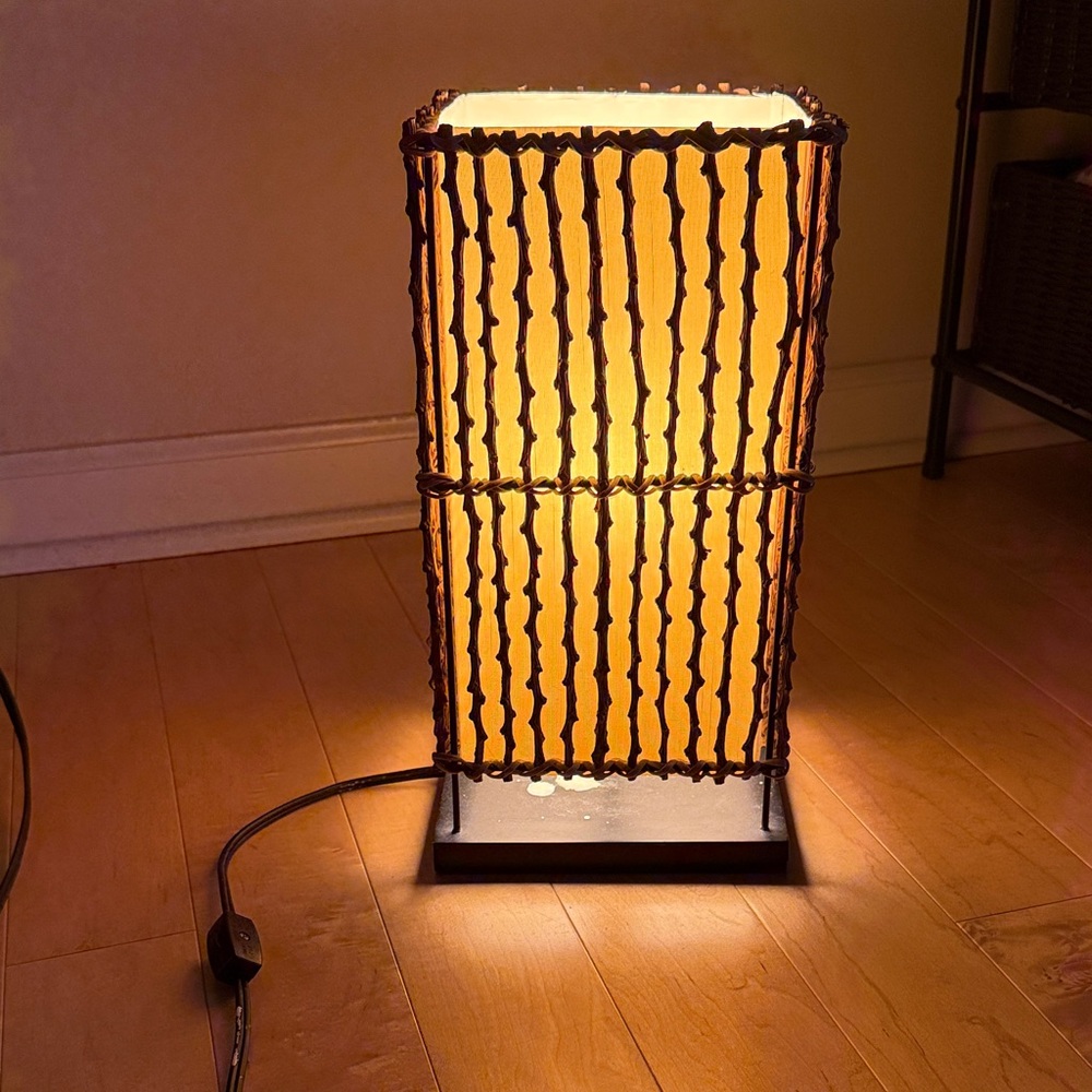 Rustic Brown and Cream Table Lamp